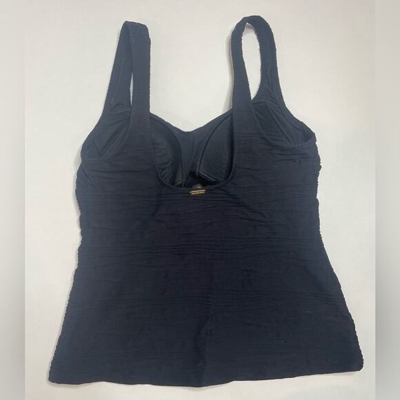 Lands end black textured bath suit top - Picture 6 of 7